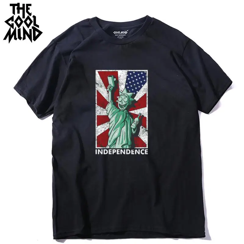 RI0111A-BLK COOLMIND/ футболка с короткими рукавами из хлопка с изображением Рика и Морти; Повседневная модная футболка; летняя футболка с принтом; футболка; RI0129A - Цвет: RI0111A-BLK
