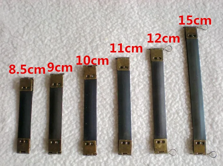 

Wholesale 100 pcs Metal Internal Flex Frames Kiss Clasp Bag Coin Purse Sewing internal handbag hinges Spring Clip 8/10/12/15cm