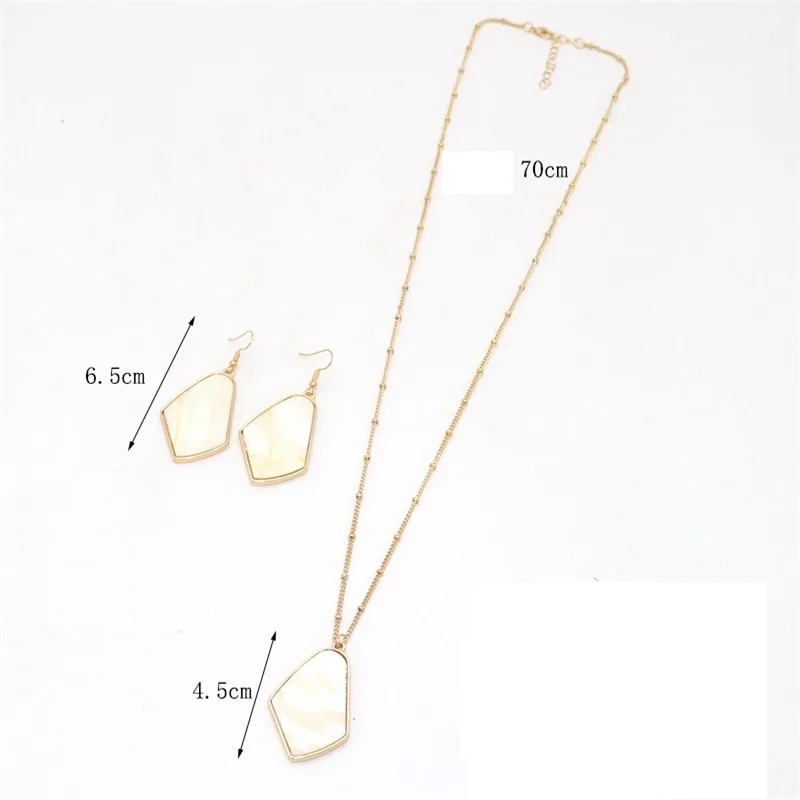 Модное асимметричное ожерелье с подвеской из искусственного ракушка и