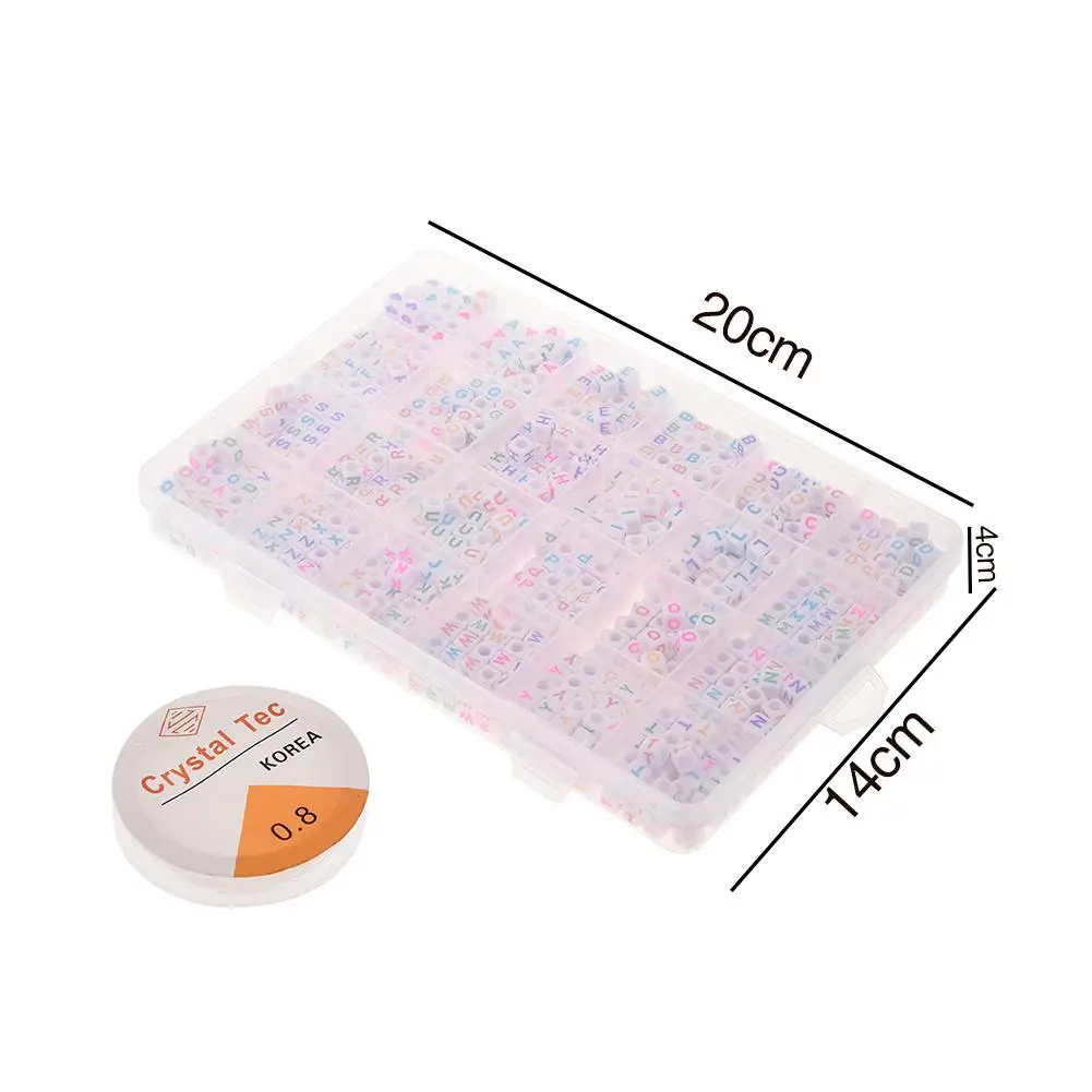 1200PCS DIY Letter Beads Round Beads A-Z Heart Alphabet Letter Beads for Bracelets Making Necklaces Key Chains Kids Jewelry#4W