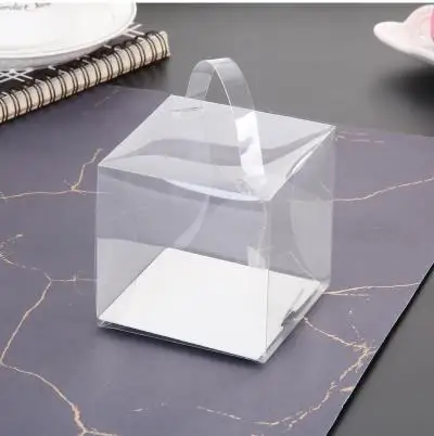 

50Pcs Transparent Clear Gift Candy Box Square PVC Chocolate Bags Boxes Christmas gift box Wedding Favor Party Event Decoration