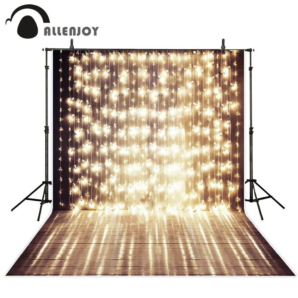 Allenjoy 5x7ft Блестящий сценический фон для фотосъемки гирлянда праздничных огней