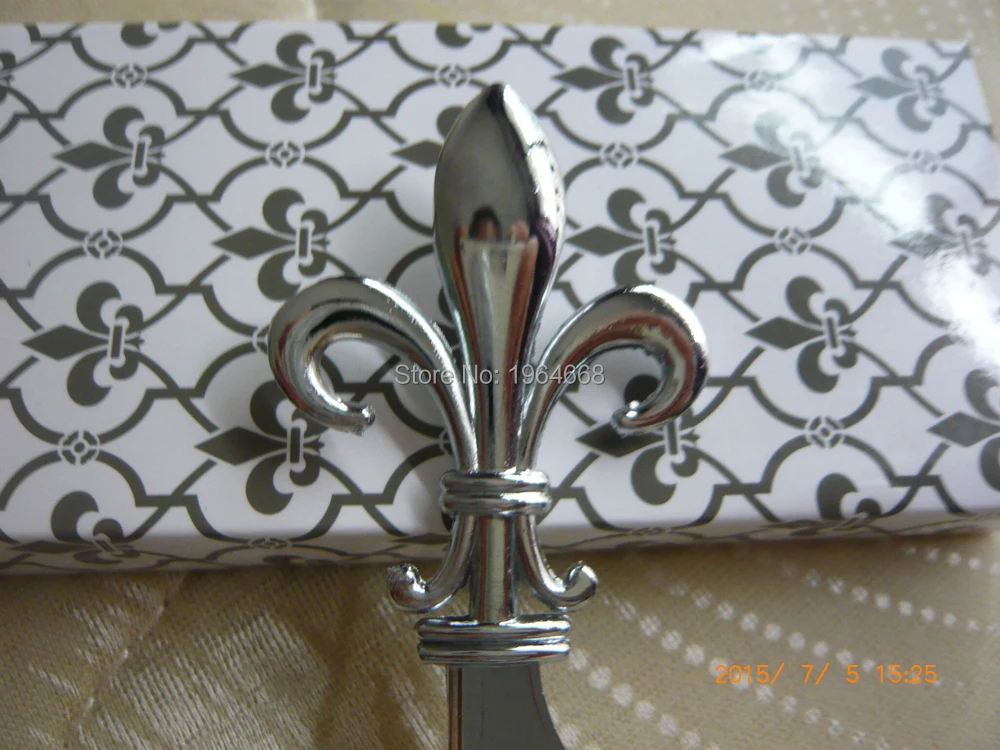 

wedding party favor gift and giveaways for guest--Fleur de Lis Chrome Spreader wedding bridal shower souvenir 80pcs/lot