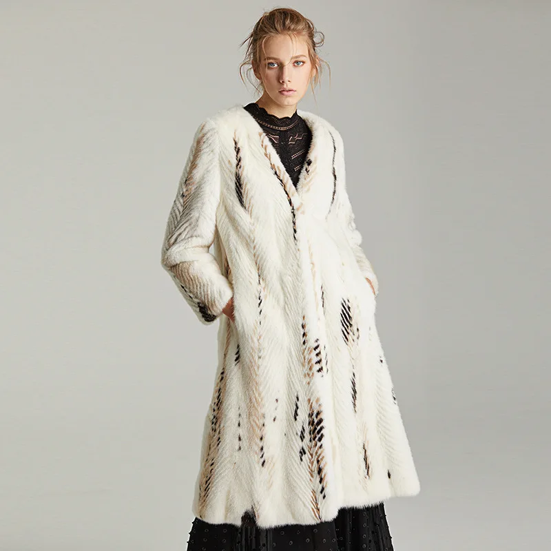 Женская норковая шуба SJU новинка зимы 2018 из норки меха соболя | одежда