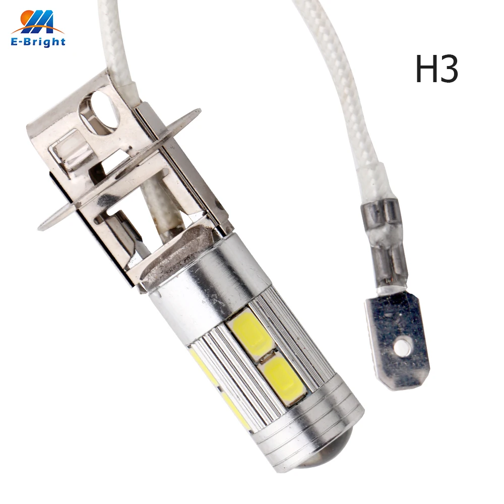 10 шт. H3 H1 противотуманный светодиодный 5730 SMD автомобильный светильник белая