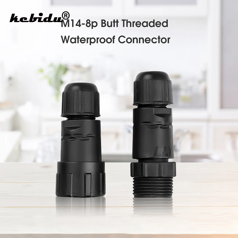 Kebidu Горячая прочная нейлоновая оплетка продлевает оболочки M14 IP68 8 Pin