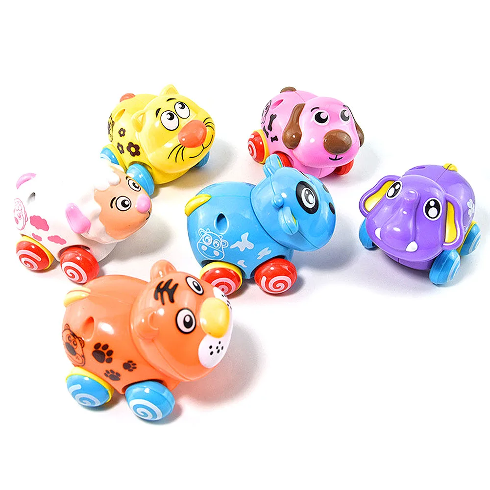 As Shown Детская игрушечная машинка, мультяшная модель, инерционная игрушка, машинка для животных, заводная машина для детей, креативная головоломка, подарок - Цвет: As Shown