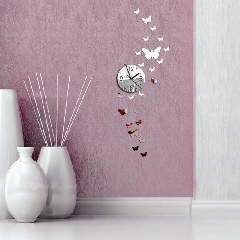 Новые 3d Diy акриловые зеркальные настенные часы Reloj De Pared Horloge винтажные большие декоративные кварцевые настенные наклейки для гостиной