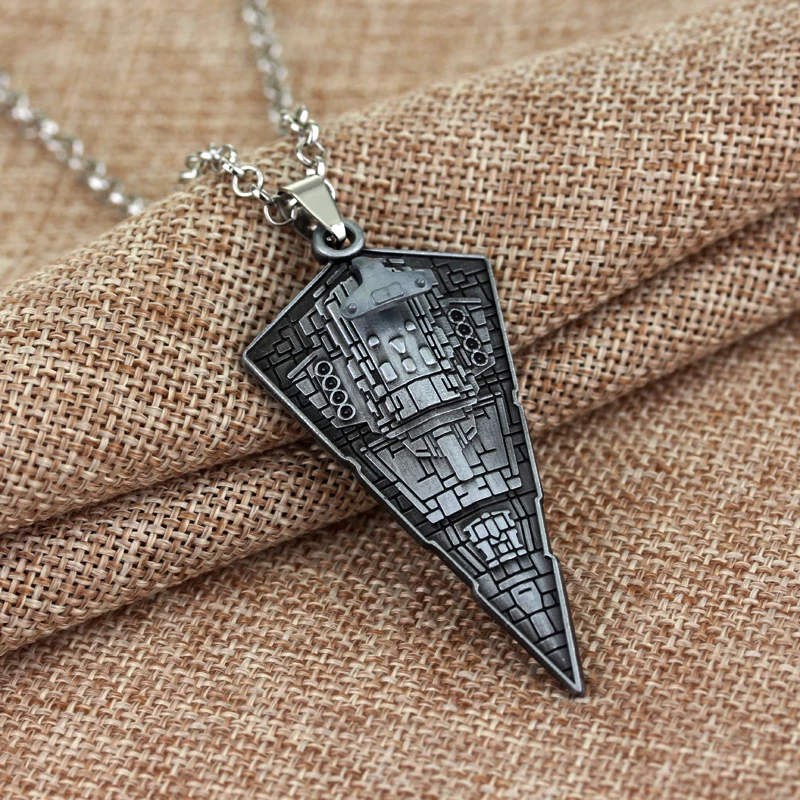 Millennium Falcon Star Wars ювелирные изделия Винтаж серебро Металл истребитель самолет кулон из фильма Готический стиль цепочки и ожерелья мужские