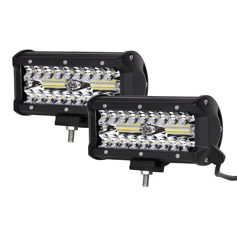 2pcs GZKAFOLEE 7 дюймов светодиодный светильник 12 в 24 В точечный и точечный комбинированный луч светодиодный автомобильный светильник " 120 Вт для внедорожной лодки 4x4 грузовик 4WD ATV SUV - Цвет: 2pcs
