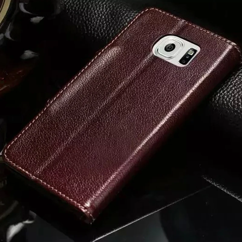 100% из натуральной кожи чехол для защиты samsung Galaxy S7 край G9350 Роскошный кожаный