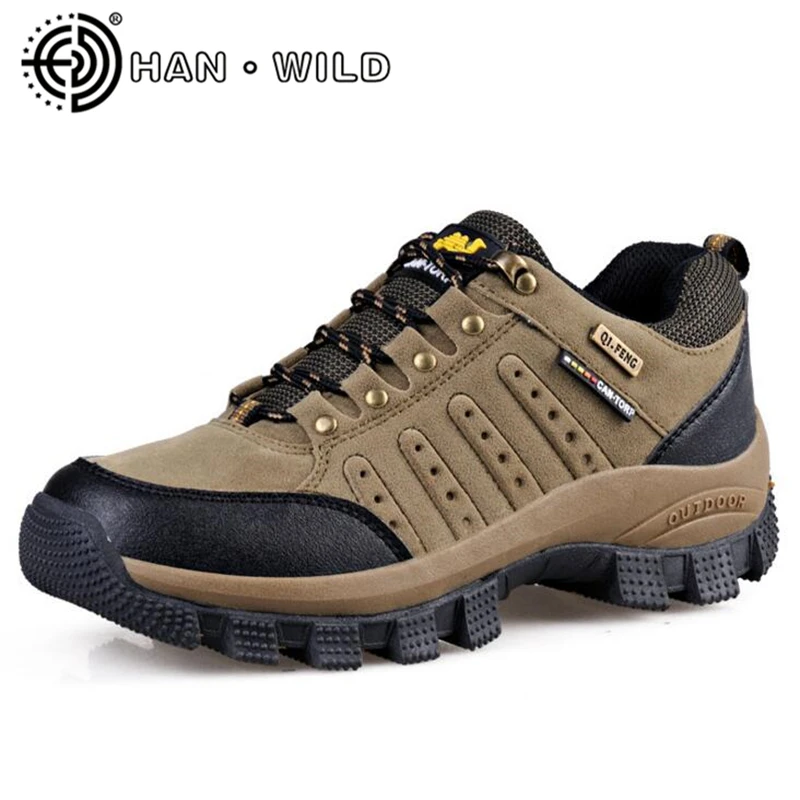 Genuine Leather Men Causal Shoes Outdoor Waterproof Climbing Autumn Winter Unisex Trainers Plus Size 36-47 | Обувь