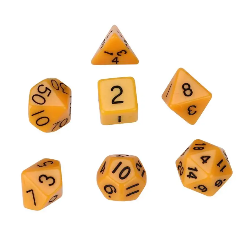 2017 7 шт жемчужное зерно D4-D20 многосторонний Набор кубиков для игры TRPG levert Прямая
