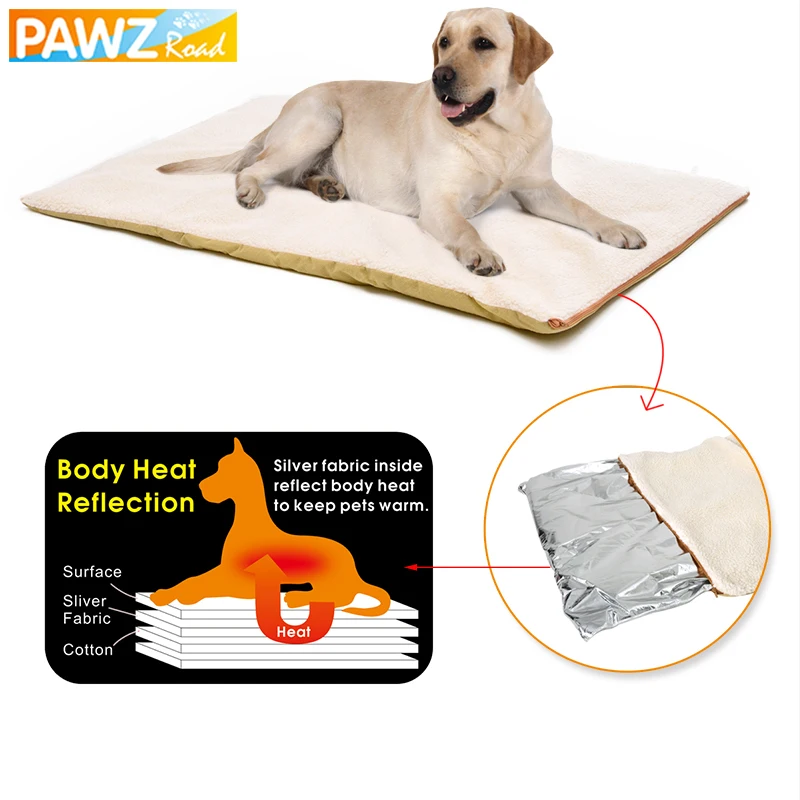 

Кровать для собаки зимняя очень теплая комфортная нагревательная подушка коврик для собаки кошки машинная стирка нескользящий съемный чех...