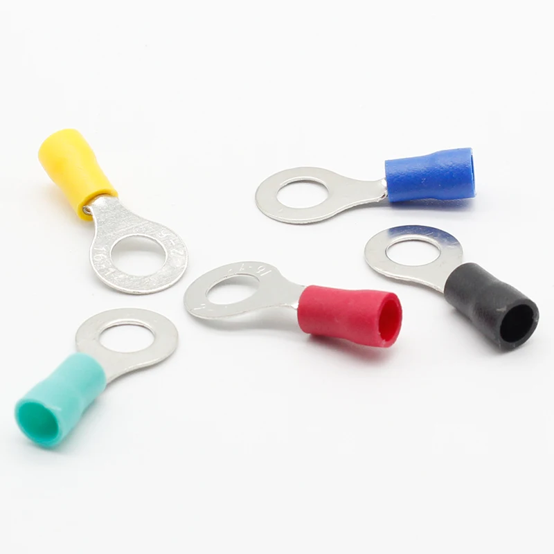 50 шт/100 шт RV2 6 кольцевой изолированный клеммный кабель провод соединитель