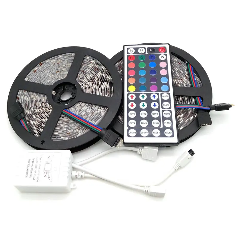 10 м светодиодные ленты свет 5050 RGB светодио дный 600 гибкие комплект + 44 Ключи пульт