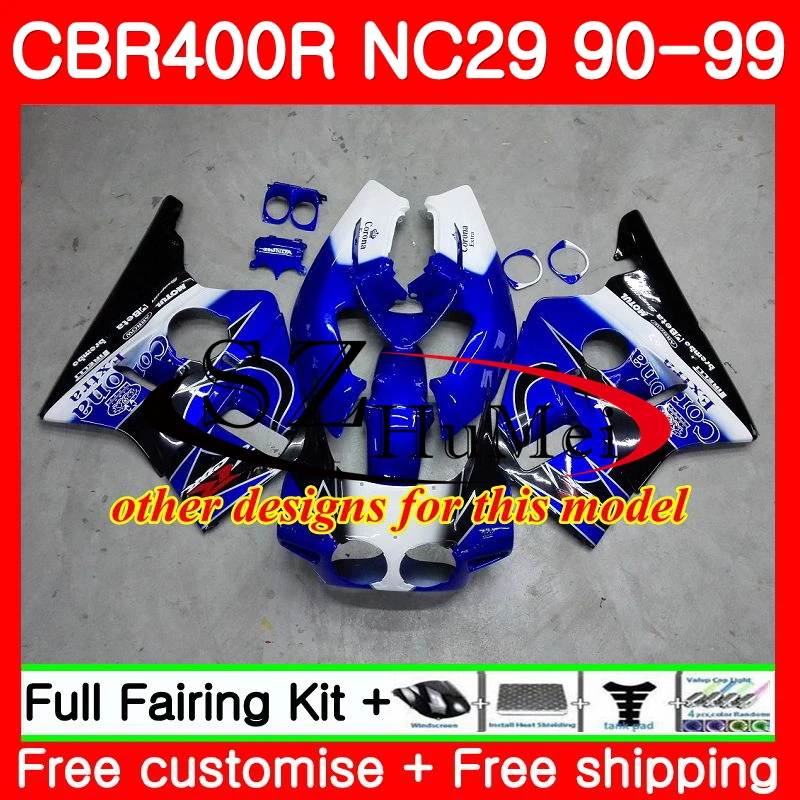 

NC29 For HONDA CBR 400RR 400 Blue flames CBR400RR 94 95 96 97 98 99 122SH12 NC23 CBR400RR 1994 1995 1996 1997 1998 1999 Fairing