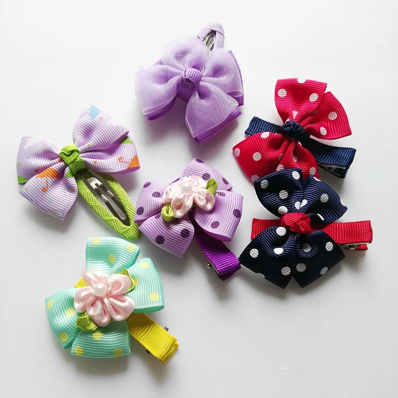 2 шт. милые Ленточные заколки с бантиком детские головные уборы для девочек в