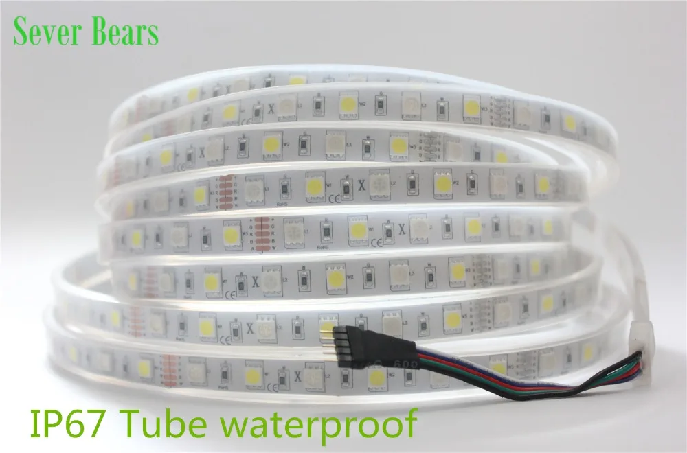 Светодиодный светильник RGBW 5050 5 м водонепроницаемый IP20 IP65 DC12V SMD 60 светодиодный s/M