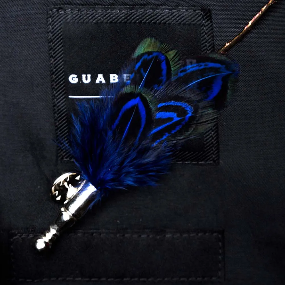 13 brooch GUSLESON, новинка, ручная работа, мужская кожаная и перьевая брошь для галстука-бабочки, предварительно завязанный Галстук-бабочка для свадебной вечеринки с подарочной коробкой - Цвет: 13 brooch