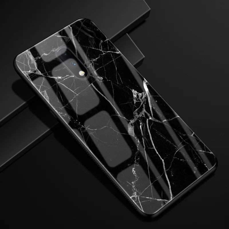 Для Oneplus 7 Pro Чехол оргстекло PC чехол для телефона черный TPU бампер чехол для One Plus 7 7Pro Oneplus 7 Pro закаленное стекло чехол