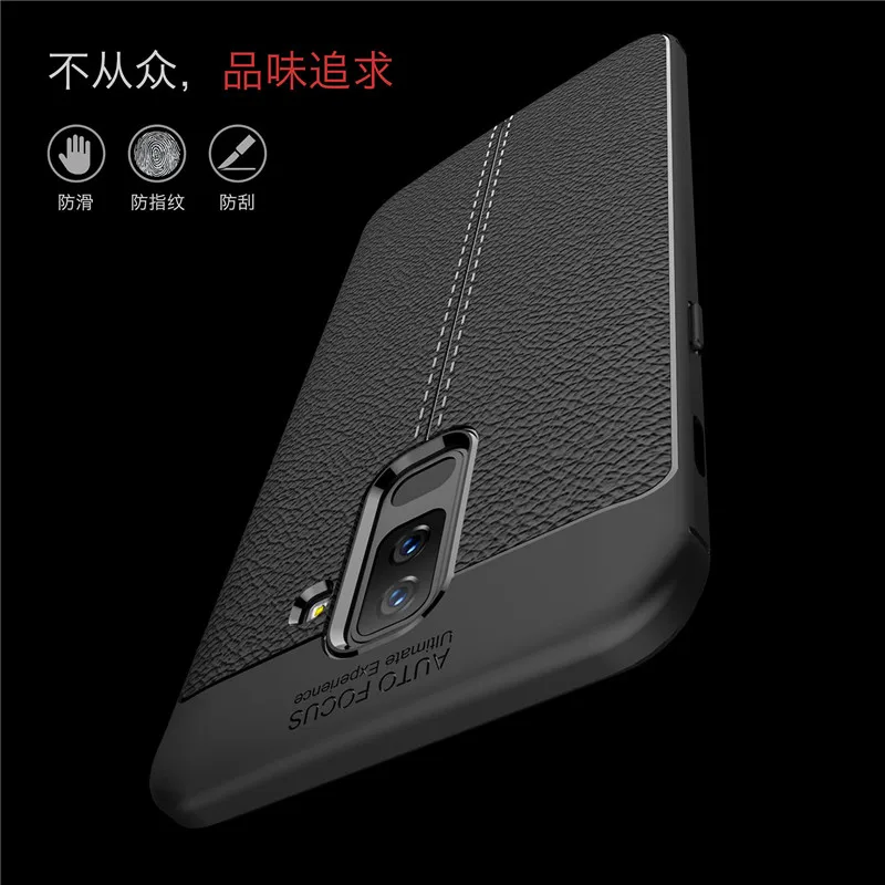 Чехол GuXinYa для Samsung Galaxy J8 2018 Роскошный Кожаный противоударный защитный чехол из