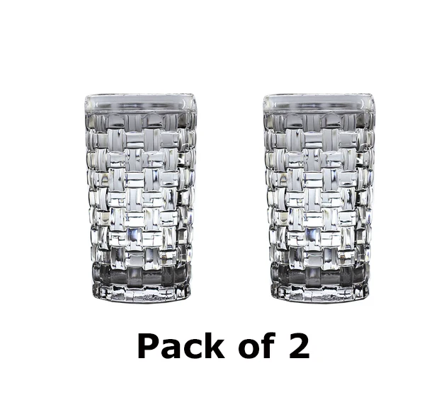 2 шт тканый стиль ВИСКИ; алкогольные напитки очки набор из 2 - Цвет: 340ml Pack of 2