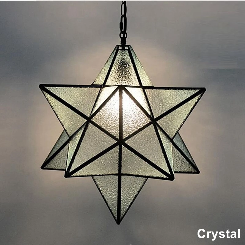 Винтажный подвесной светильник в стиле лофт потолочный из стекла Тиффани форме