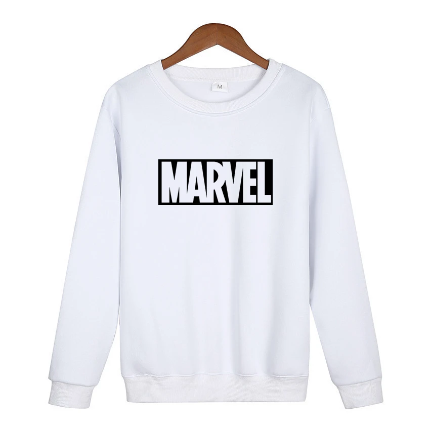 Новинка, толстовка с буквенным принтом Marvel, мужская толстовка с капюшоном, модная одноцветная толстовка с капюшоном, Мужской пуловер, мужские спортивные костюмы, мужские пальто