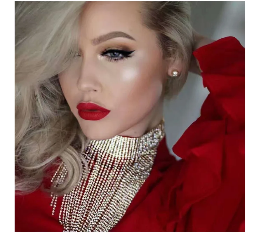 Statement Crystal Chokers Necklaces for Women Rhinestone Tassel Fashion Night Club Party Big Necklace | Украшения и аксессуары