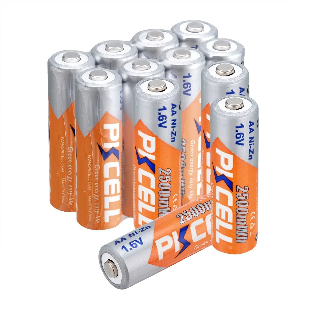 Аккумуляторные батарейки PKCELL AA NiZN Ni Zn 4x 2500MA 1 6 в для RC|Перезаряжаемые батареи| |