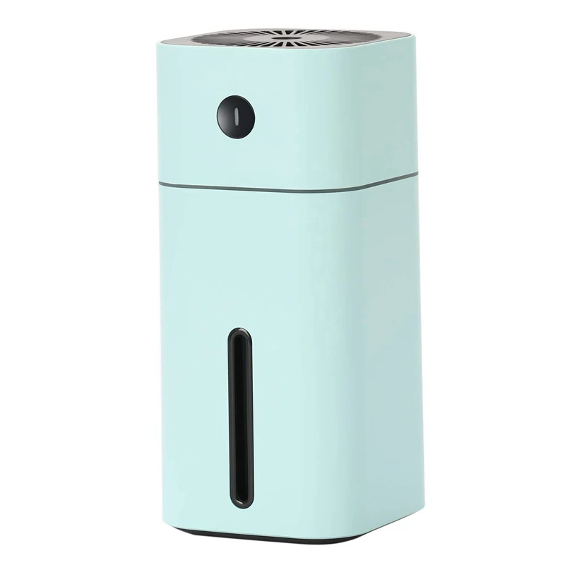 Blue Портативный usb-увлажнитель, 7 цветов, светодиодный, мини-увлажнитель, небольшой увлажнитель для рабочего стола, путешествий, офиса, автомобиля и спальни, с тихой операцией - Цвет: Blue
