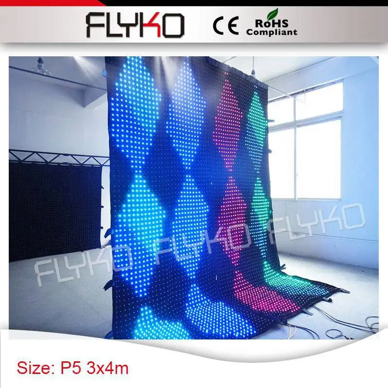 14 футов * 10 СВЕТОДИОДНАЯ видеозанавеска полный сексуальный видеодисплей
