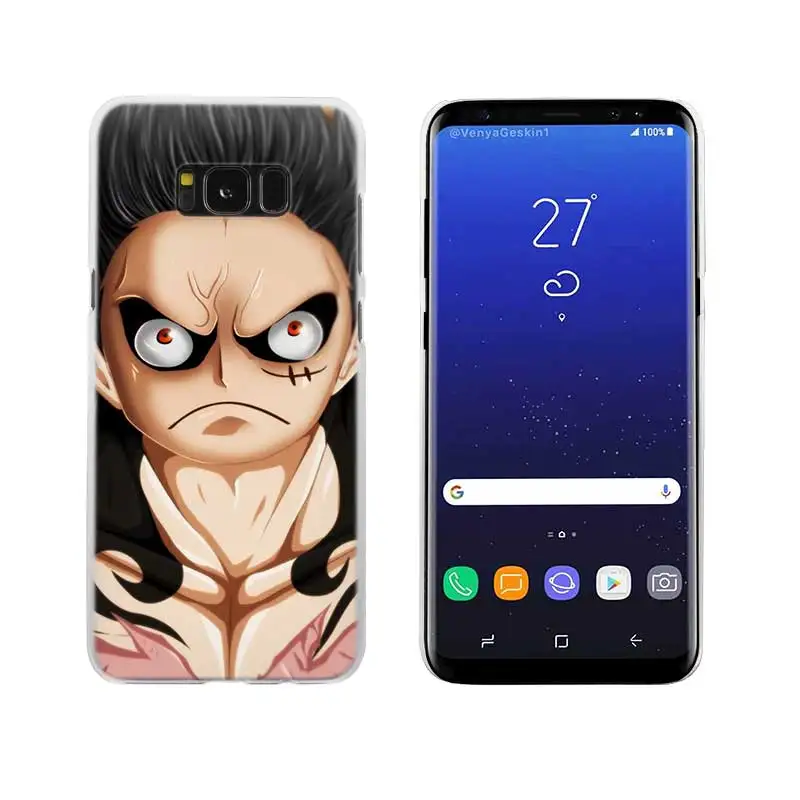 07 Чехол Sheli one piece Luffy прозрачный Note 10 9 pro, Жесткий Чехол для samsung Galaxy S4 S5 S6 S7 S8 S9 Plus Edge Mini s10 lite - Цвет: 07