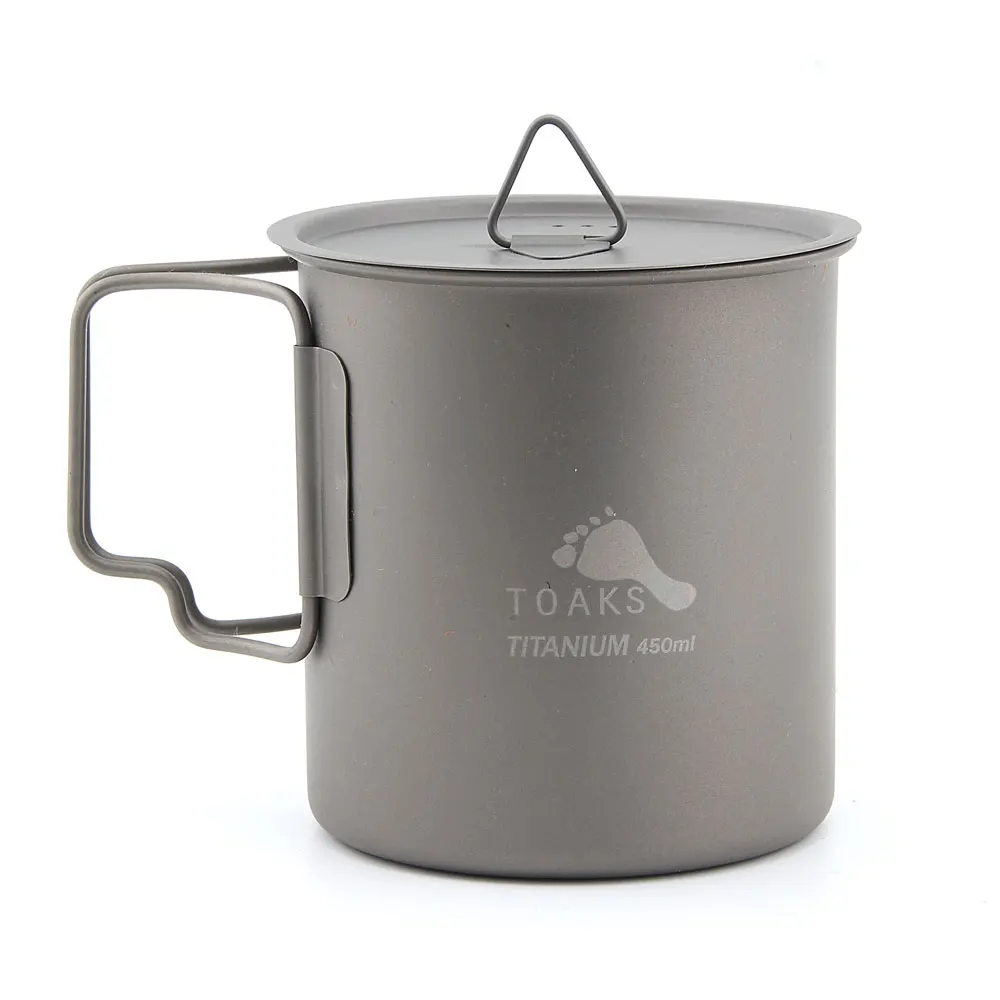 TOAKS CUP 450 Сверхлегкая уличная посуда титановая кружка Складная для воды с