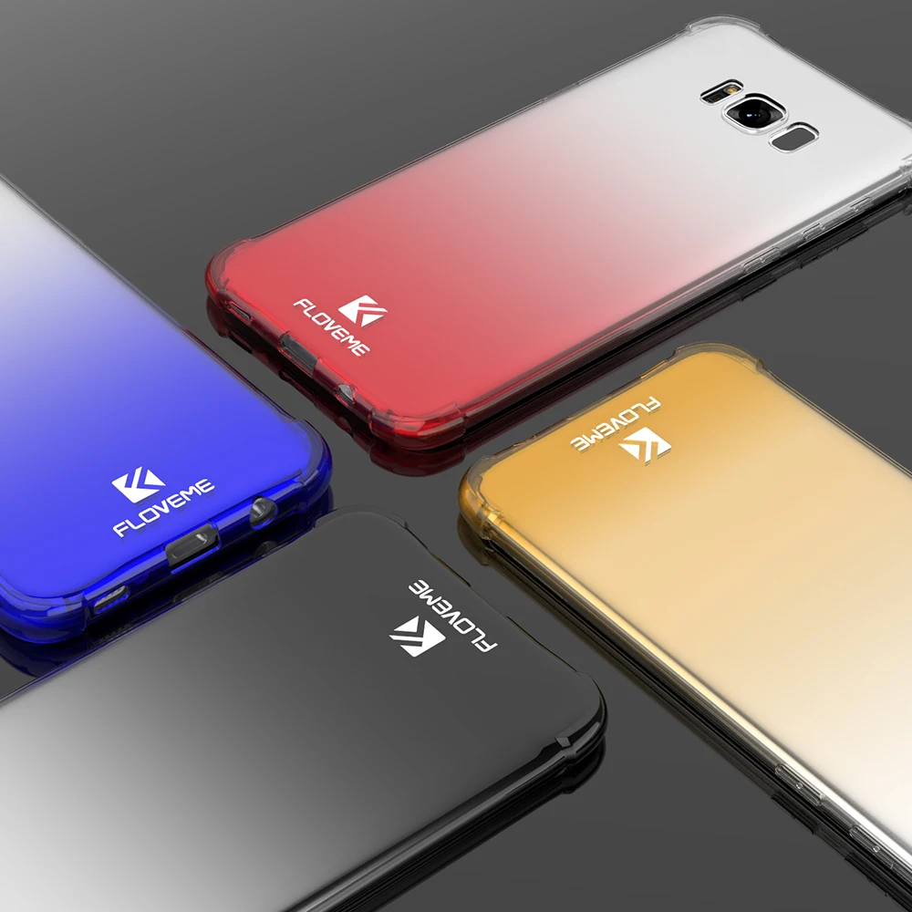 Floveme углы капля противоударный чехол для Samsung S8 360 защиты ясно перед компьютером