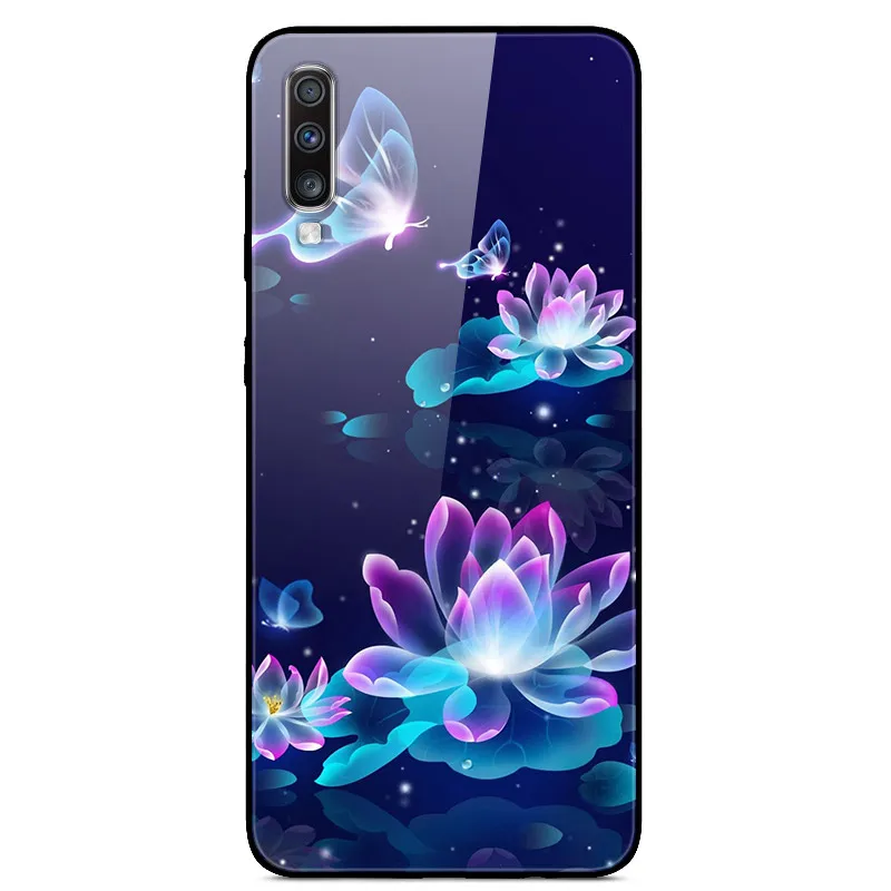 as photo 3 Роскошный стеклянный чехол для samsung Galaxy A70, чехол A 70, чехол на заднюю панель для samsung A70, чехол A705F 6,", ТПУ Рамка, бампер - Цвет: as photo 3