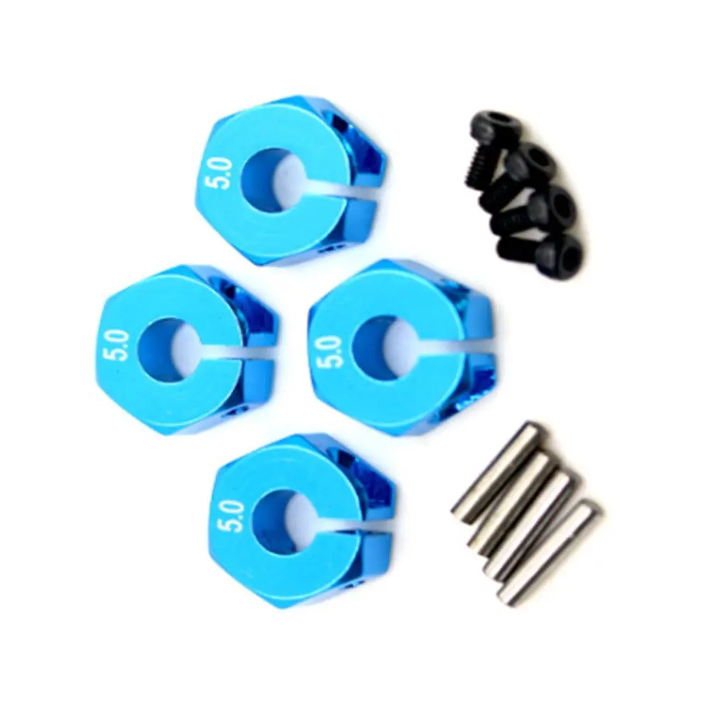 4 шт./лот 5 мм толщиной 12 алюминиевый шестигранник колеса гайка с контактами