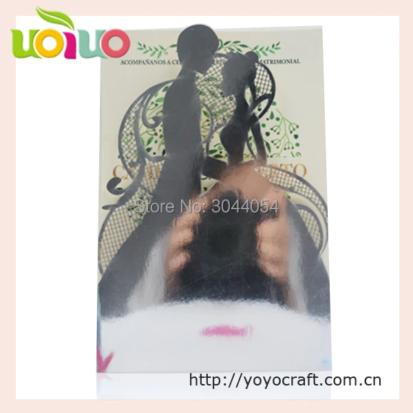 50 шт. Модные свадебные пригласительные открытки для невесты жениха лазерная