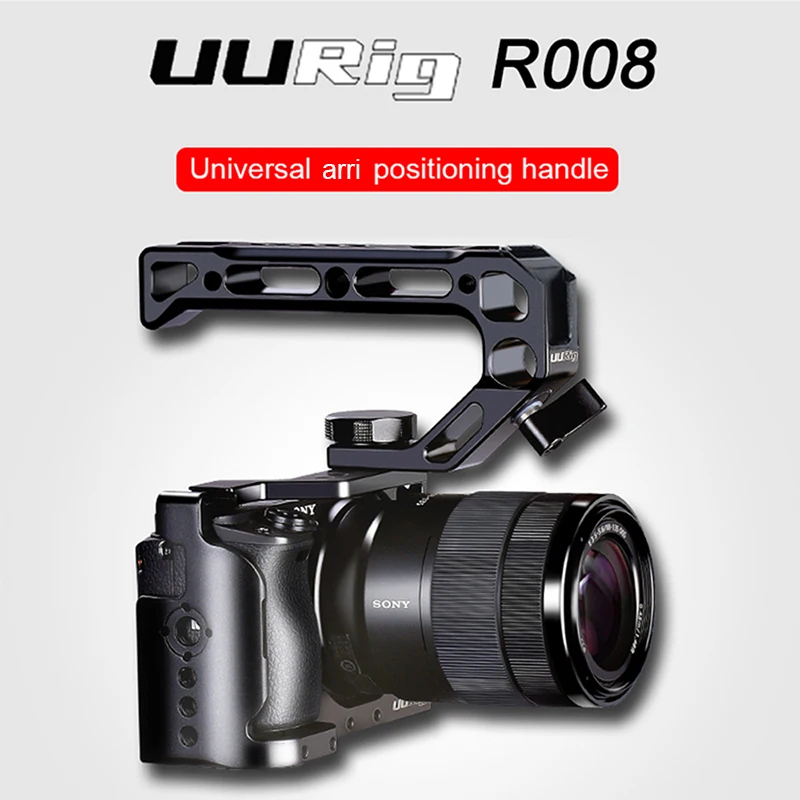 UURig камера клетка для Sony A6400 A6300 A6100 Vlog корпус удобная ручка Видео Rig с деревянной