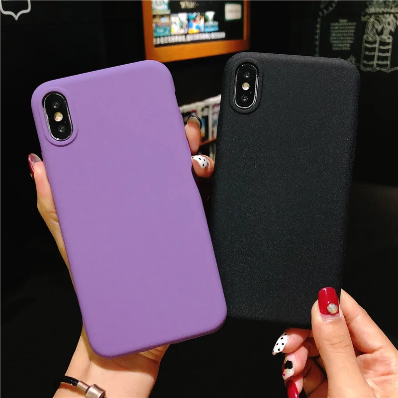 Matte Frosted Sand Texture Plastic Cover for iphone XS MAX XR 8 Plus SE 5 5S 6S 6 7 Case On Huawei P20 P10 P9 P8 Lite 2017 Cases |