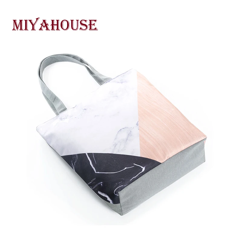 Холщовая Сумка на плечо Miyahouse женская сумочка тоут в стиле пэчворк дизайнерская