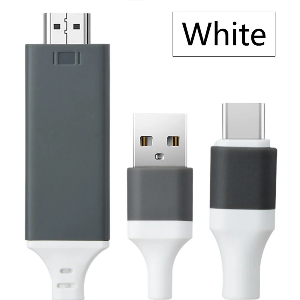 2 в 1 USB C кабель типа к HDMI 4K HD видео аудио для зарядки Samsung Galaxy S8 Note 8 9 Huawei P30 Pro LG G6
