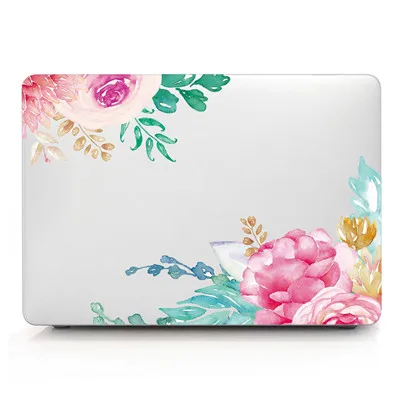 Floral 15 Цветочный чехол для Macbook Air Pro retina 11 12 13 15 дюймов жесткий прозрачный чехол для ноутбука Mac book 13,3 15,4 чехол A1466 A1932 - Цвет: Floral 15