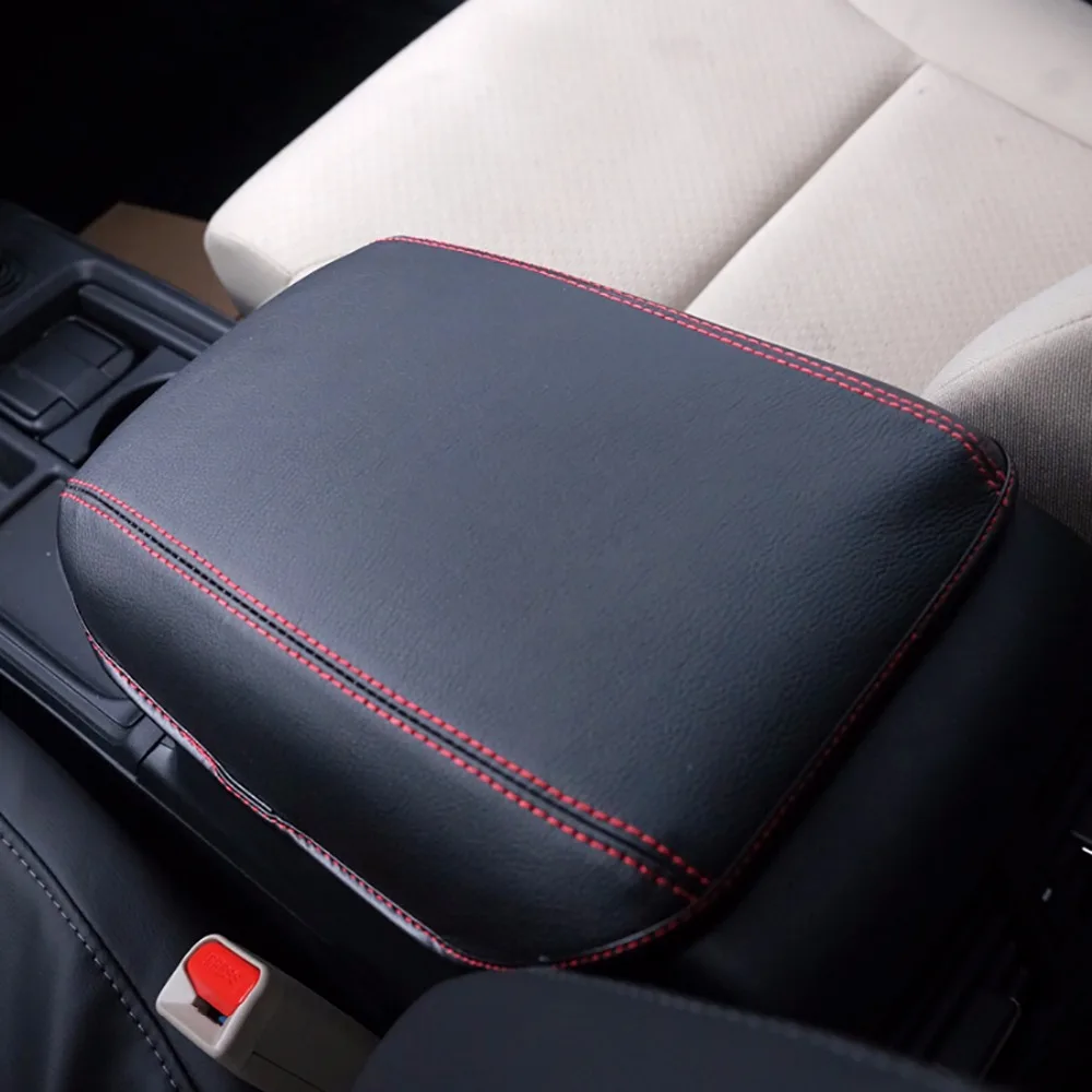Автомобиль Подлокотник Крышка для CRV из искусственной кожи красный/черный стежков автомобиль Подлокотник центральной консоли Крышка для Honda CRV 2012 2013