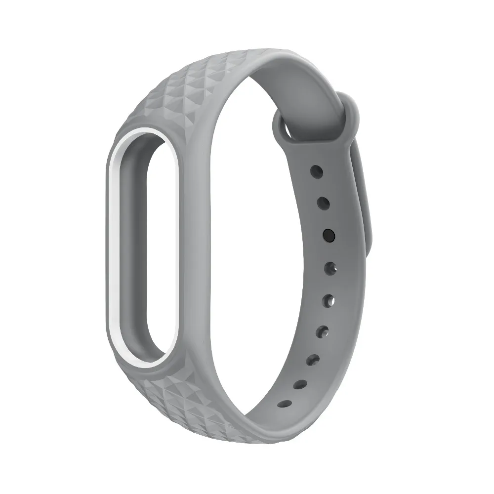 8 Mi Band 2 браслет для Xiaomi mi ремешок 2 ремешок на руку Двойной Цветной силиконовый браслет Смарт-браслет аксессуары - Цвет: 8