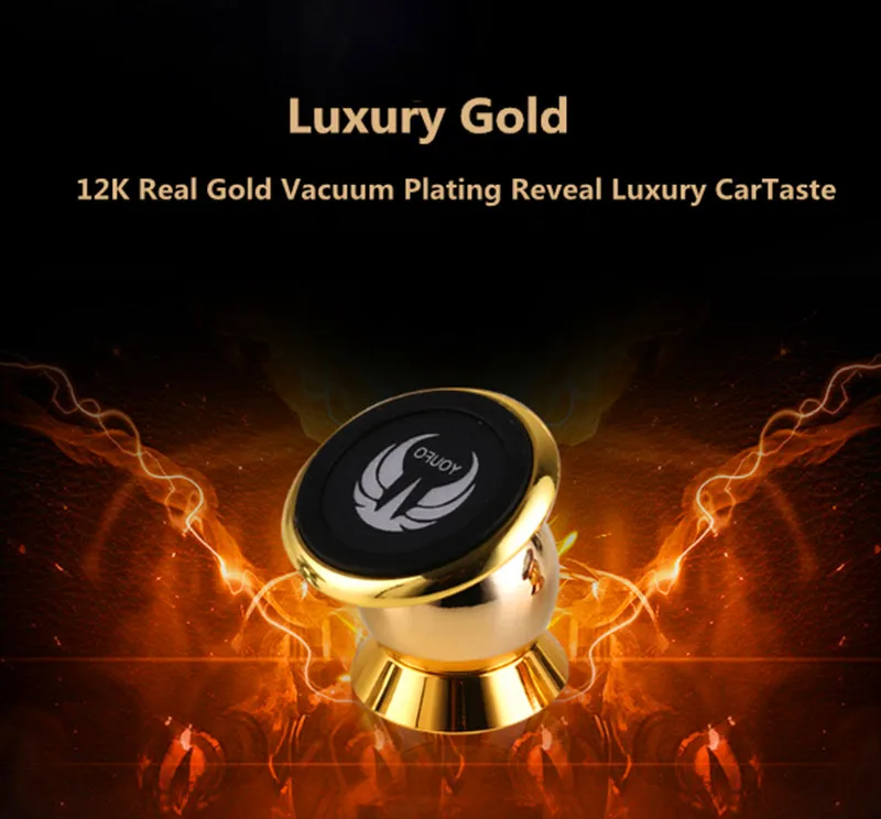 10 шт. в партии Золотая магнитная подставка для мобильного автомобиля велосипеда