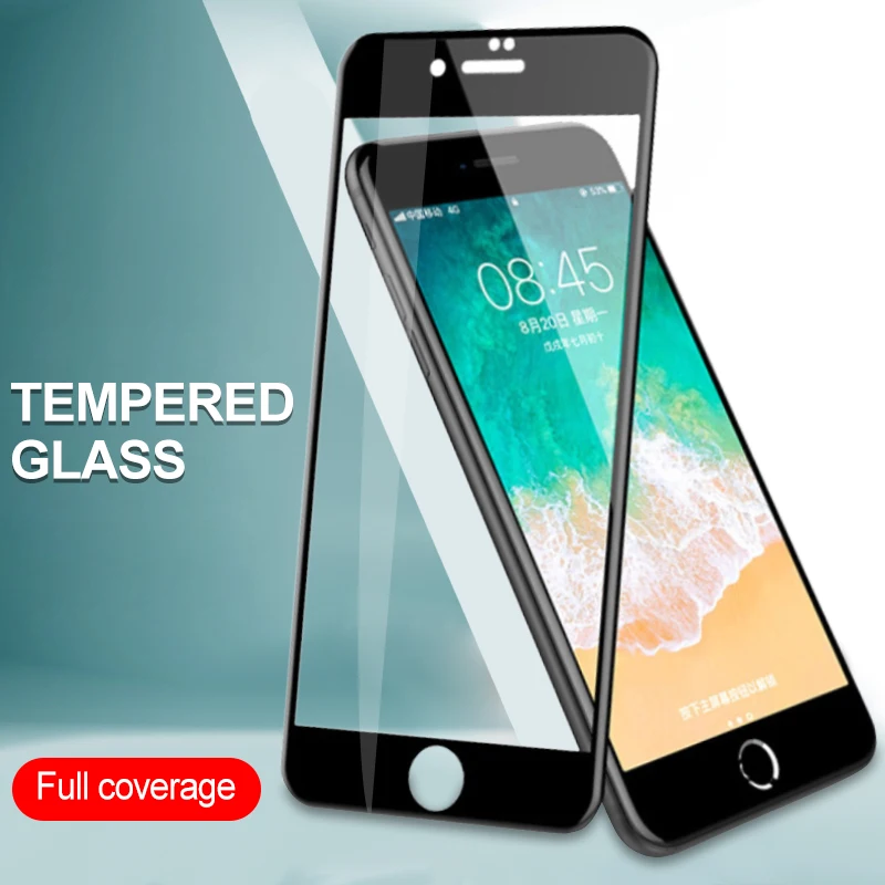 Ультратонкое полное покрытие из закаленного стекла для iPhone 7 8 5 6 S Plus 5C 5S SE 11 Pro Max