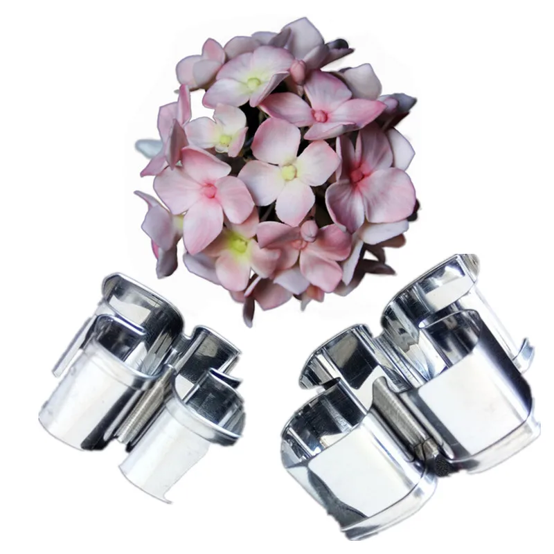 Hot Sale 2PCS/Lot Petal Cake Mold Hydrangea Flower Pattern Stainless Steel Metal Cupcake Decorating Molds Baking Tools | Дом и сад