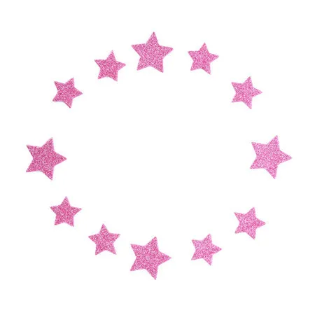 pink 12 шт. Сверкающая Звезда Свадебный день рождения украшения торта инструменты украшения Свадебный день рождения торт Топпер Стенд 4 цвета Дешевые вставки - Цвет: pink